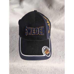 Sverige Sweden Stockholm Embroidered Hat Blue Adjustable NWT